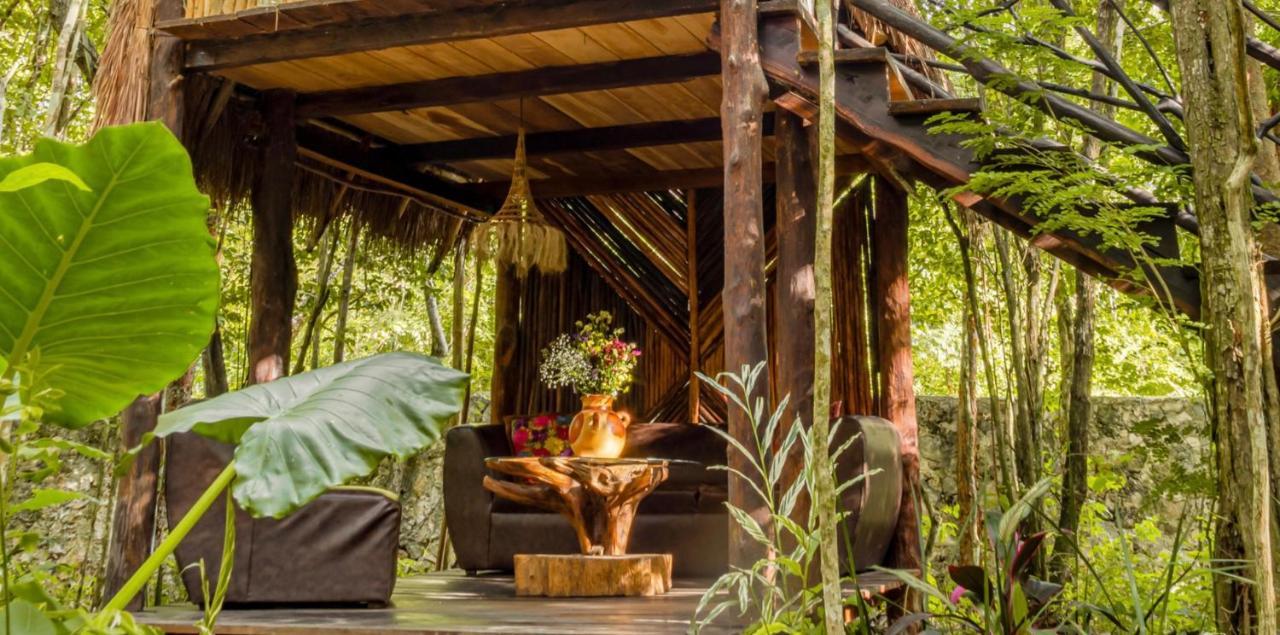 Madre Tierra Eco Habitat Pensionat Puerto Morelos Eksteriør billede