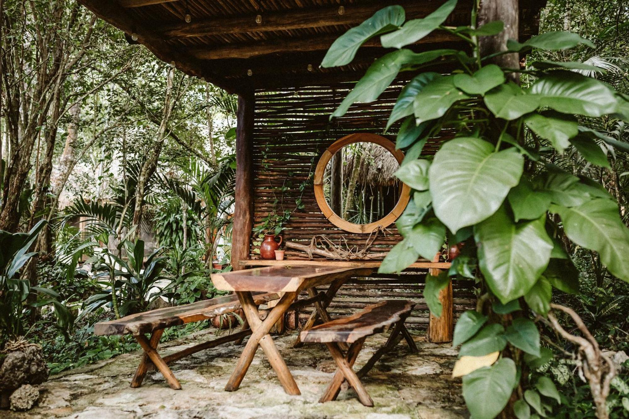 Madre Tierra Eco Habitat Pensionat Puerto Morelos Eksteriør billede